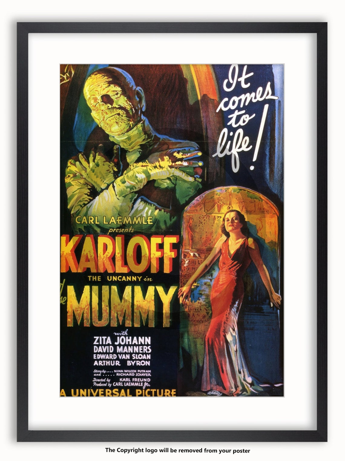 The Mummy - Boris Karloff Vintage Movie Poster - Etsy