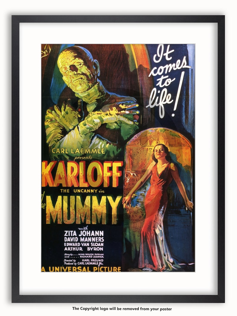 The Mummy - Boris Karloff Vintage Movie Poster - Etsy