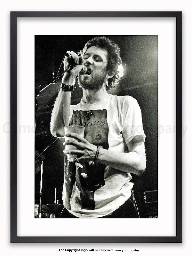 Shane Macgowan The Pogues Licensed Poster Framed WHITE Mount