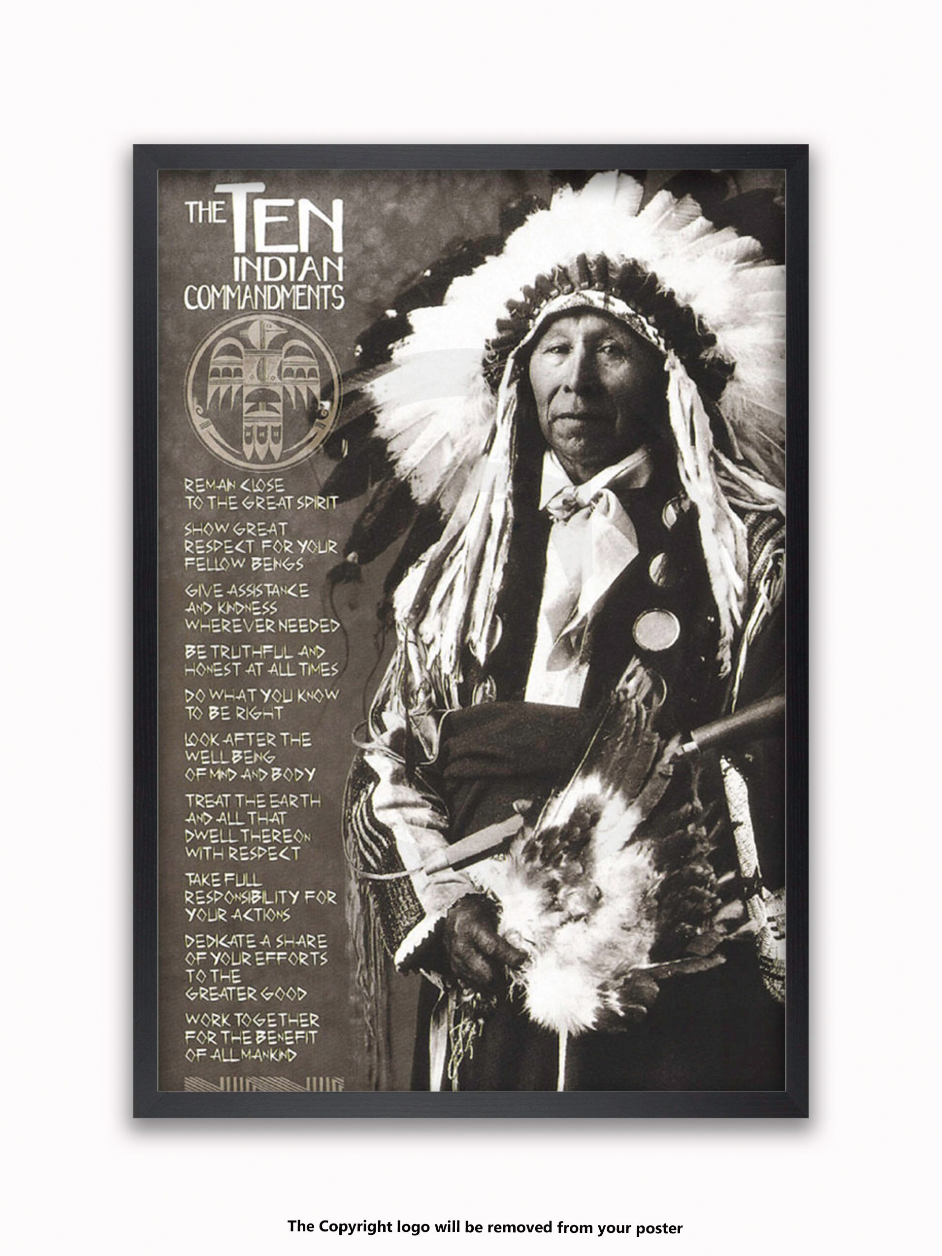 Indian Commandments Ten Indian Commandments 2 Poster - Etsy UK