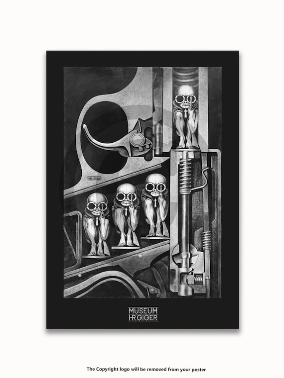 H.R. Giger - Birthmachine - Art Poster - Etsy UK
