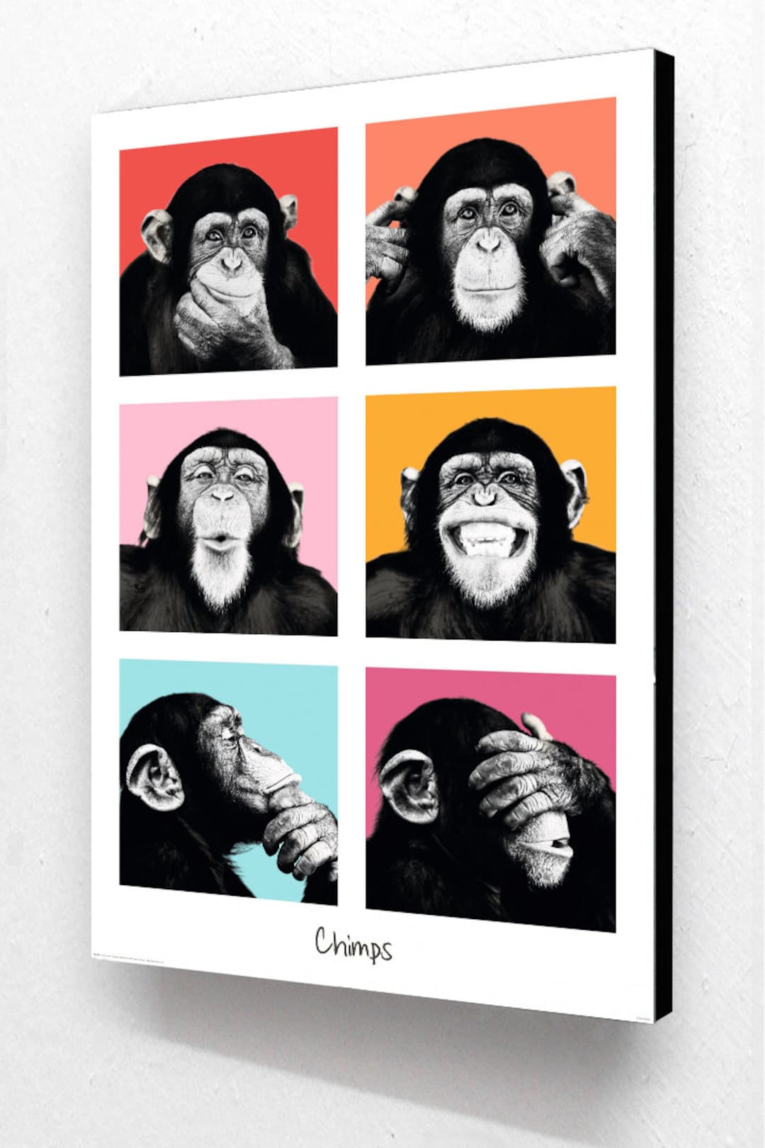 Chimps 6 Pics Vertical Pop Art Poster - Etsy