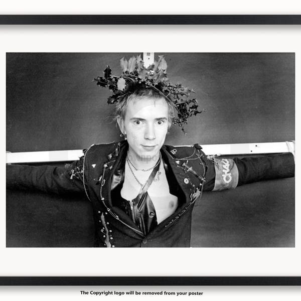 Sex Pistols - Johnny Rotten - Navidad 1976 - Cartel