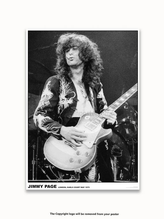 ミュージシャン USA 70's Vintage LED ZEPPELIN JIMMY PAGE Jimmy Page, Led Zeppelin, 70s. - SuperStock