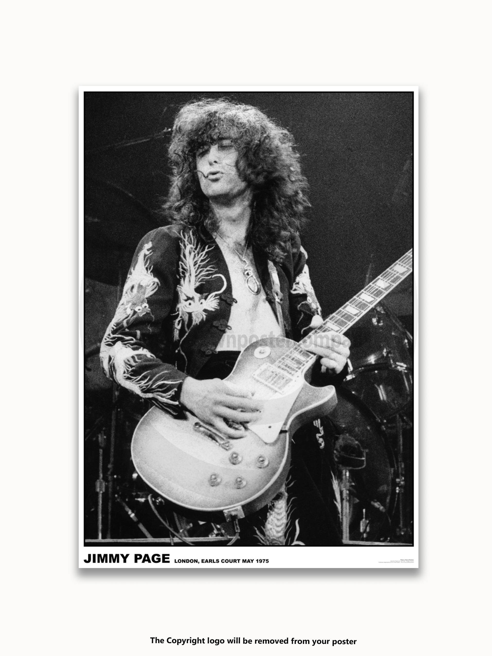 ミュージシャン USA 70's Vintage LED ZEPPELIN JIMMY PAGE Jimmy Page - Led Zeppelin - London Earls Court - May 1975 - Etsy