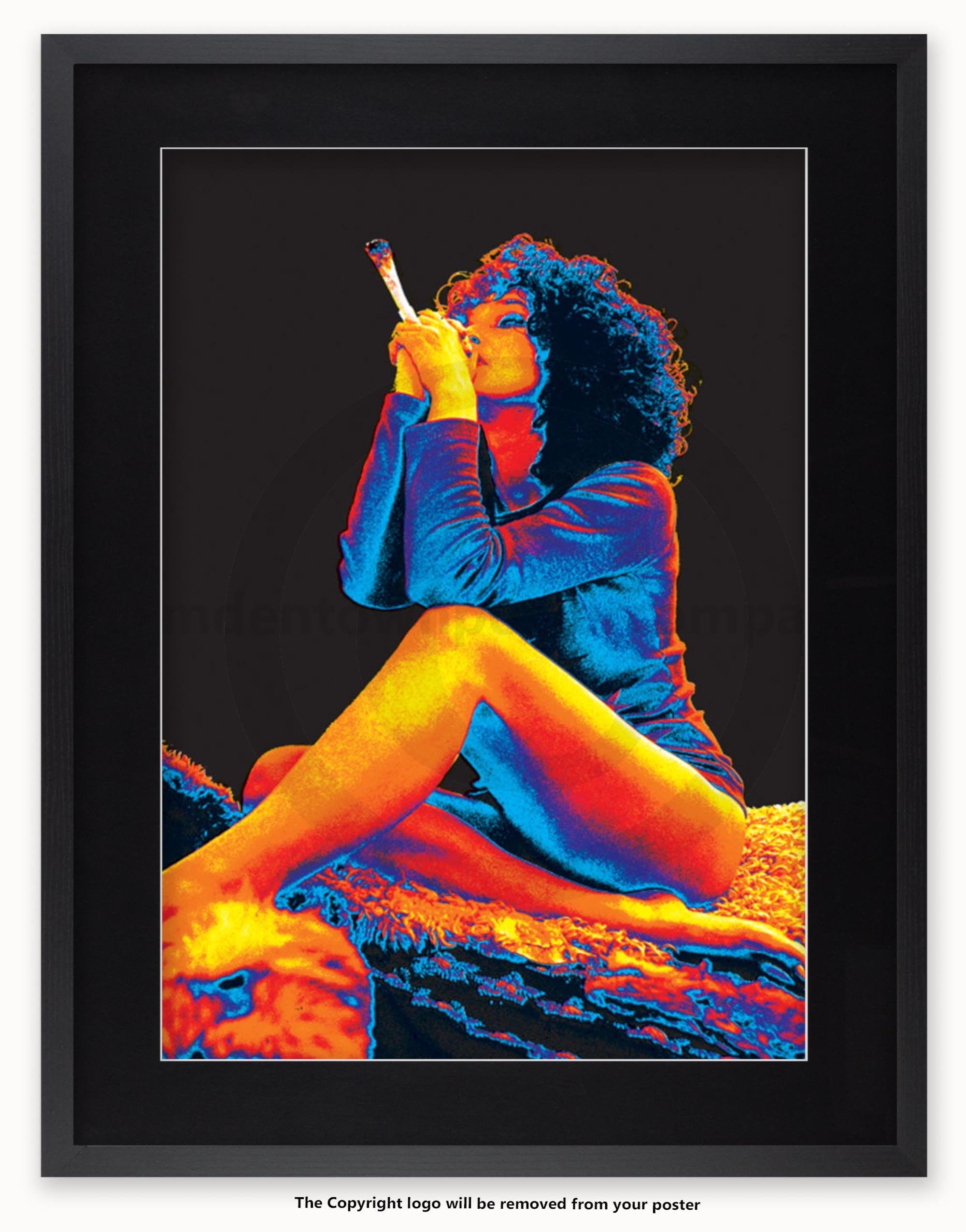 Psychedelic Sexy Joint Girl Poster does Not Glow in the Etsy