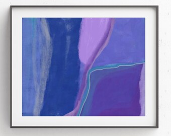 Blue Abstract Painting Print, Printable Abstract Art, Contemporary Wall Art, Fine Art Prints, Abstract Art Print, Abstract Digital Painting