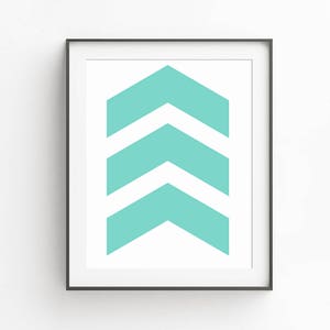 Turquoise Art Wall Art - Modern Teal Blue Wall Decor - Minimalist Art - Teal Wall Art - Turquoise Wall Decor - Turquoise Geometric Printable