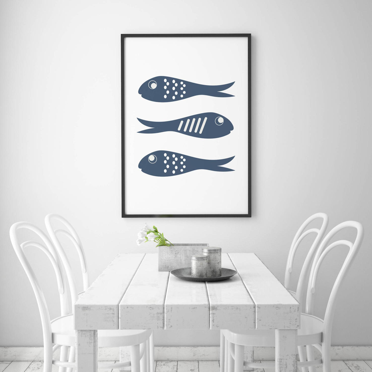 Blue Kids Room Decor Navy Blue Fish Room Decor Nautical - Etsy