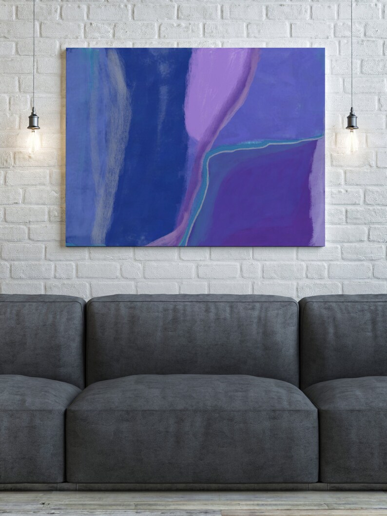 Blue Abstract Painting Print Printable Abstract Art Etsy