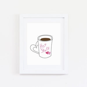 Valentines Printable Art Print, Valentine Coffee Art, Coffee Love Print ...