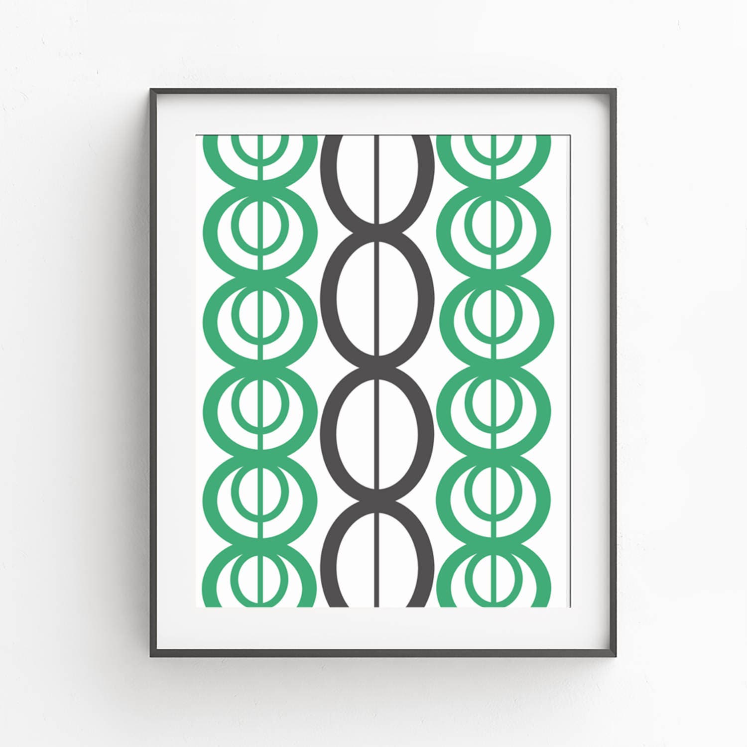 Green Wall Art Mid Century Wall Art Mid Century Modern Art Etsy