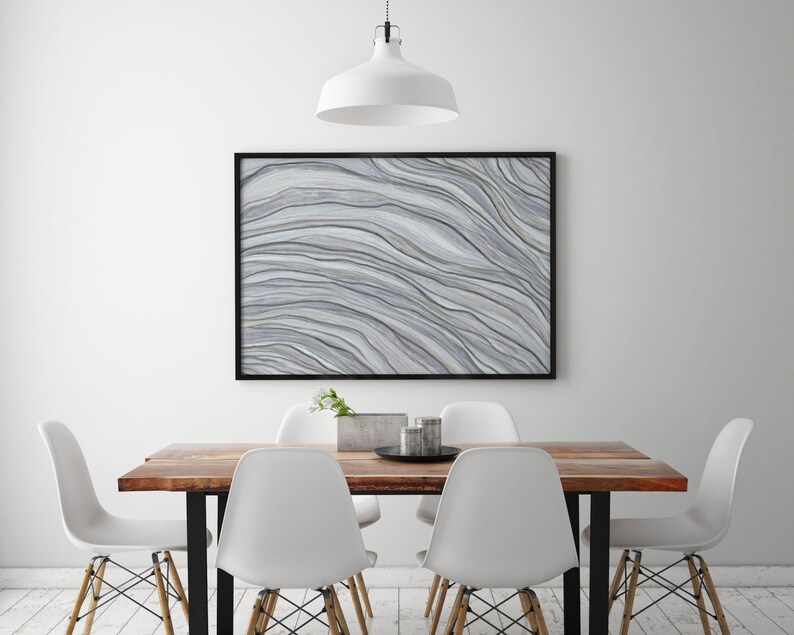 Gray Abstract Wall Art Grey Wall Art Modern Printable Etsy