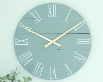 Large wall clock - Modern home decoration - Neutral style - Unique gift idea - Gift from wood - Family room - ELENORA 25"/30"