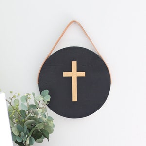 Cross sign - Modern home decor - Modern christian art - Barn wood cross - Unique gift idea - Christian art for home