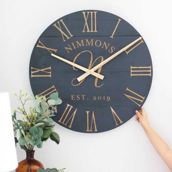 Large Letter Clock - Etsy