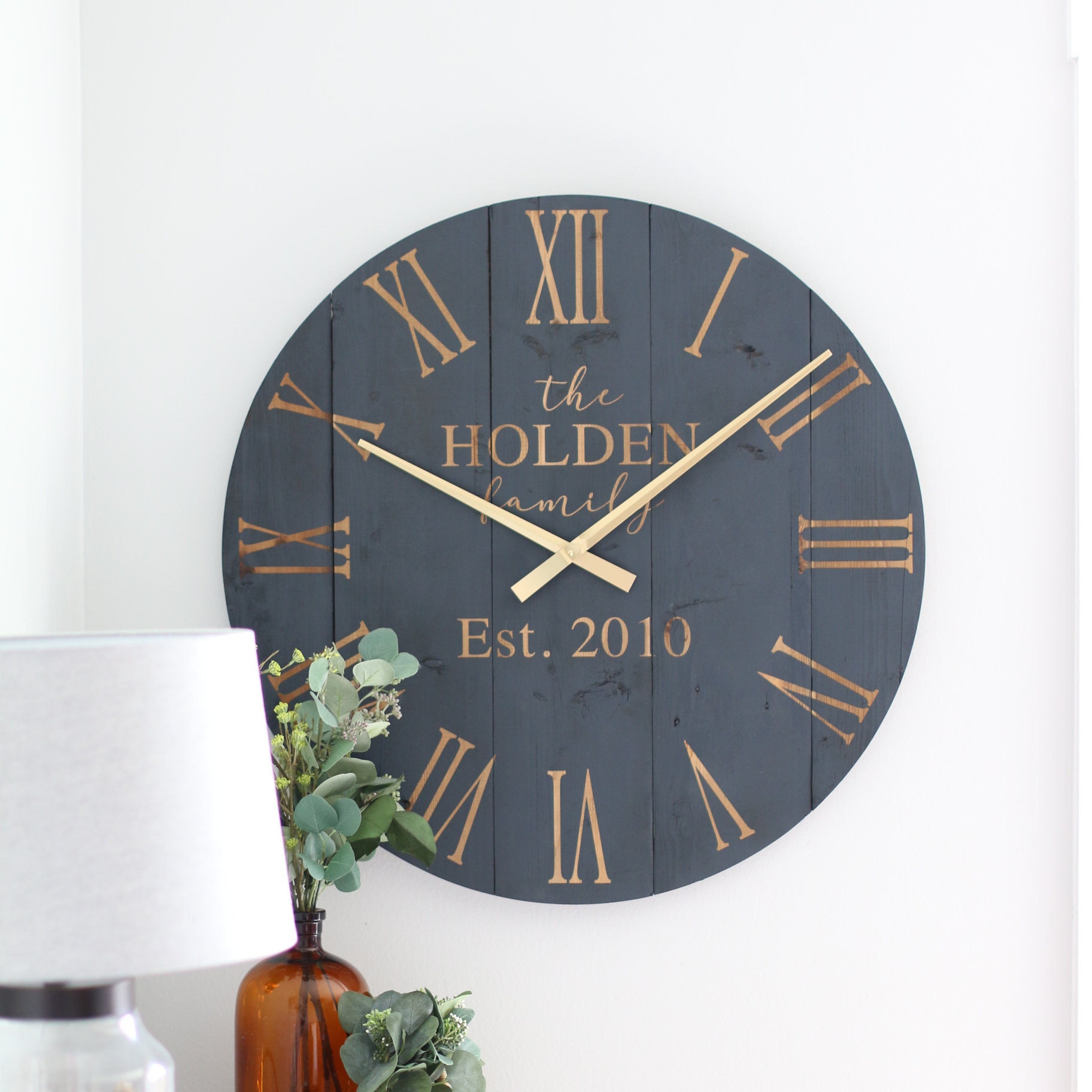 Large wall clock Farmhouse wall decor Oversized clock Etsy