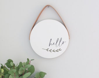 Hello Sign Wood Hello Sign Porch Décor Welcome Décor - Etsy