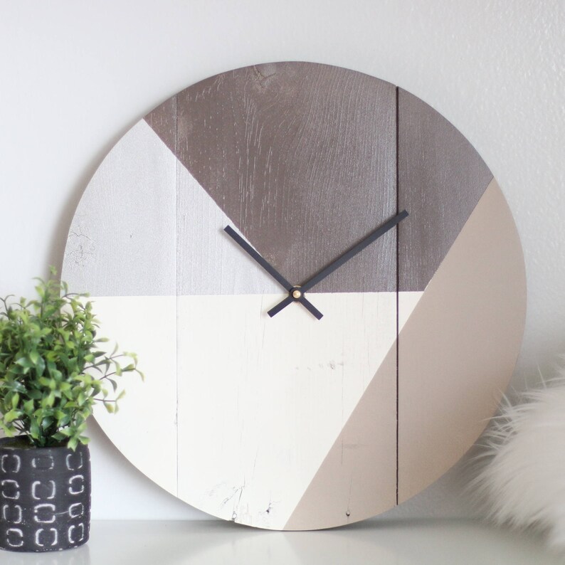 15 Wall Clock. Geometric Wall Clock. Modern Home Decor. Etsy