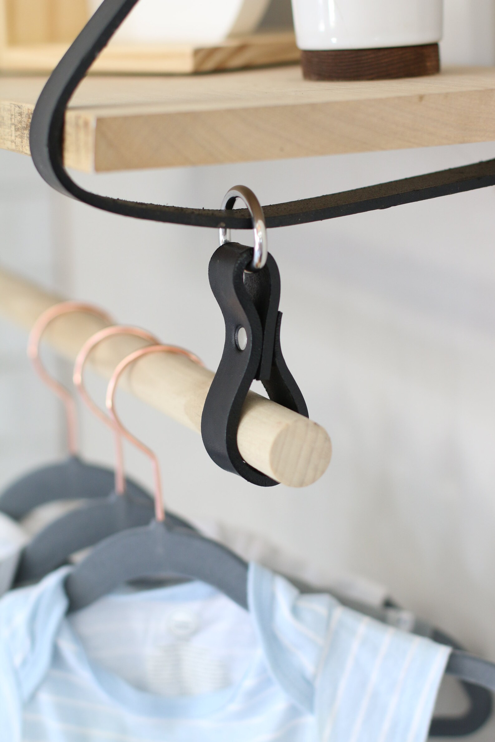 Leather Shelf Black Leather Nursery Room Decor Shelf W/ Etsy