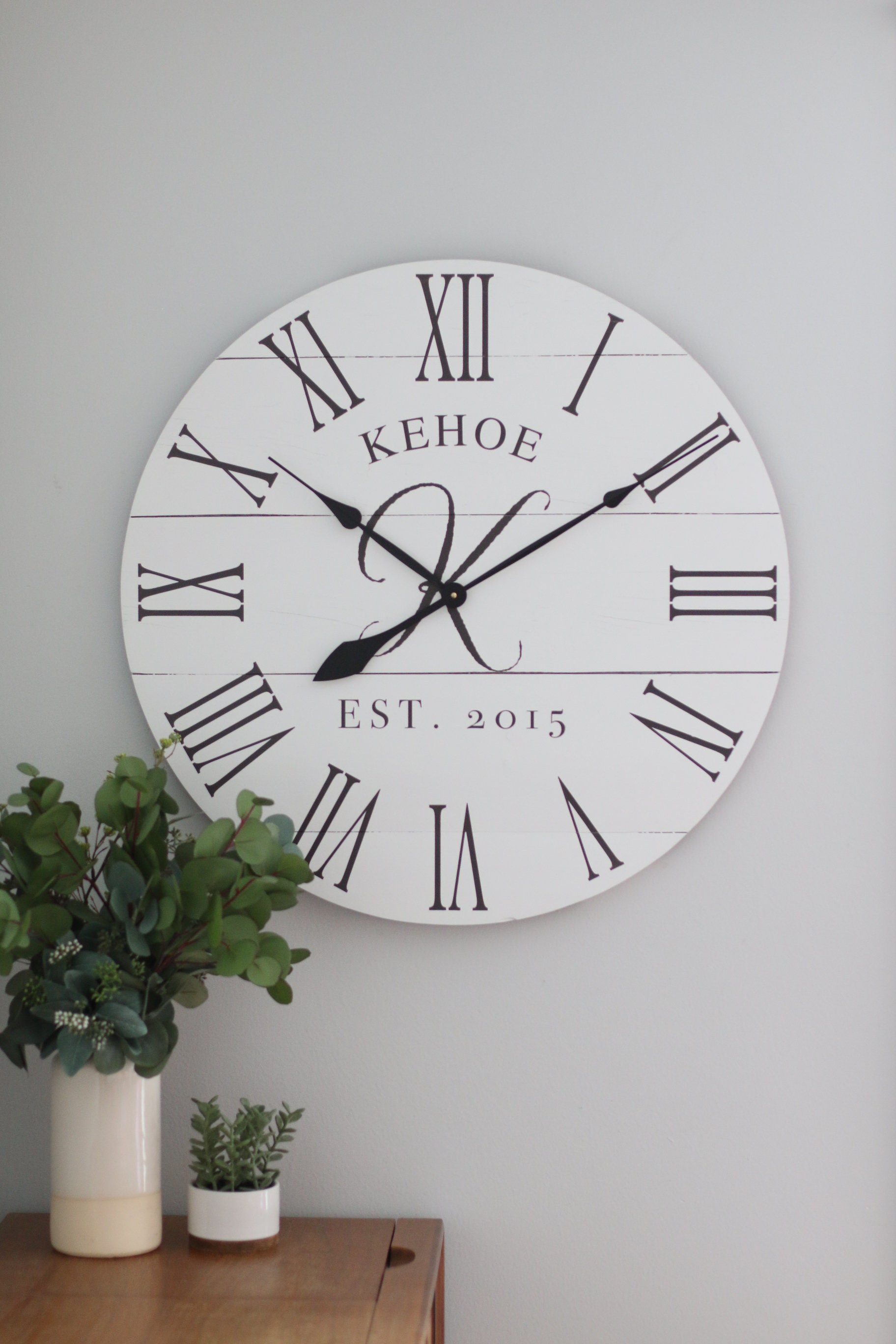 Large Wall Clock Farmhouse Wall Decor Oversized Clock - Etsy