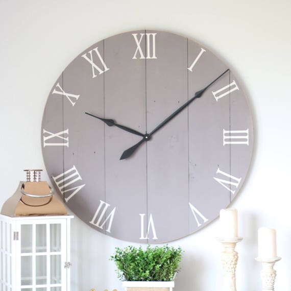 36 Large Wall Clock Unique Gift Idea Above Fireplace Etsy