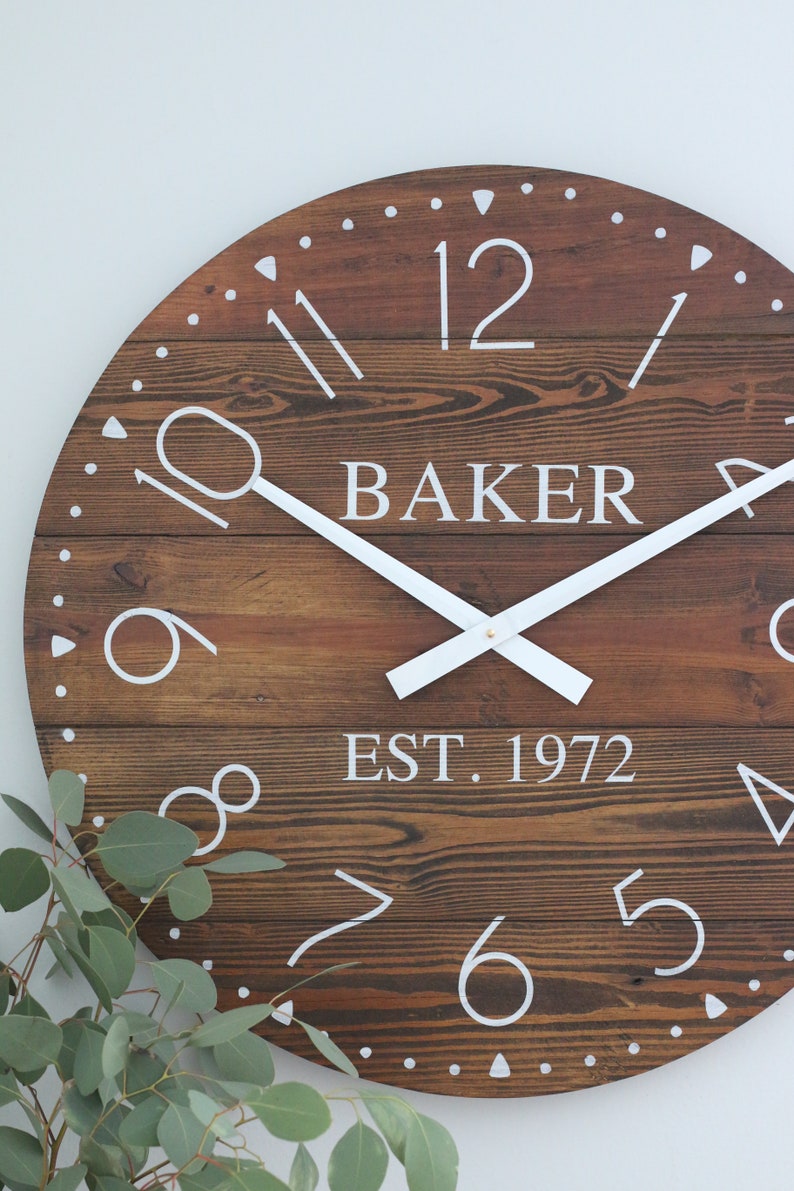 Large Wall Clock Gift for Family Personalized Gift Etsy