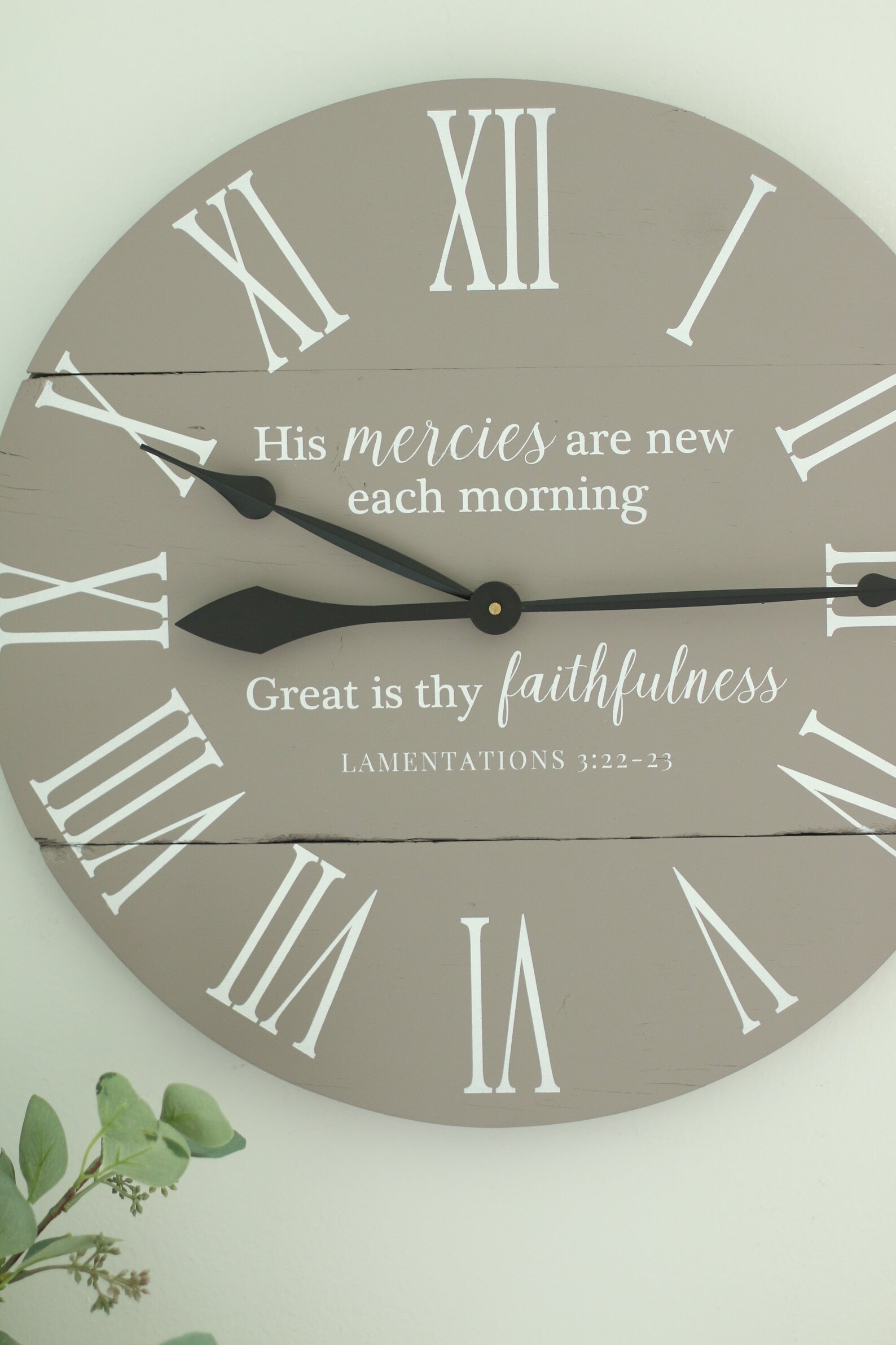 Wood Wall Clock Scripture Wall Art Bible Verse Decor Etsy