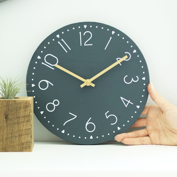 CHAMBRE Wall Clock ナチュラルウッド/ネイビー Handmade Barn Wood Wall Clock – 10