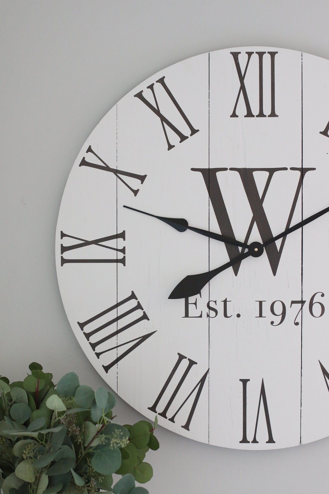 Large Wall Clock - Farmhouse Wall Decor - Oversized Clock - Living Room ...