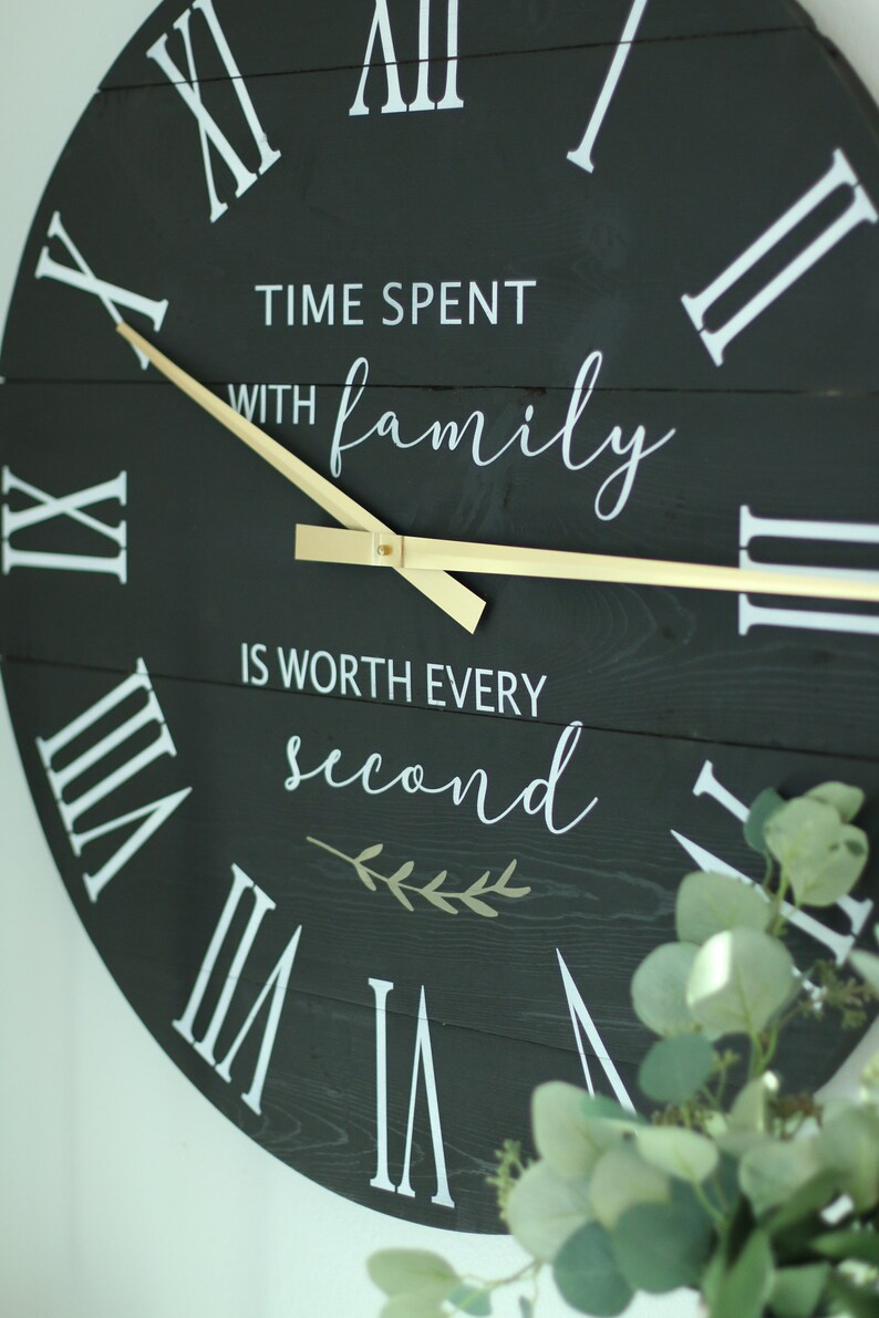 30 wall clock Time spent with family Unique gift Etsy