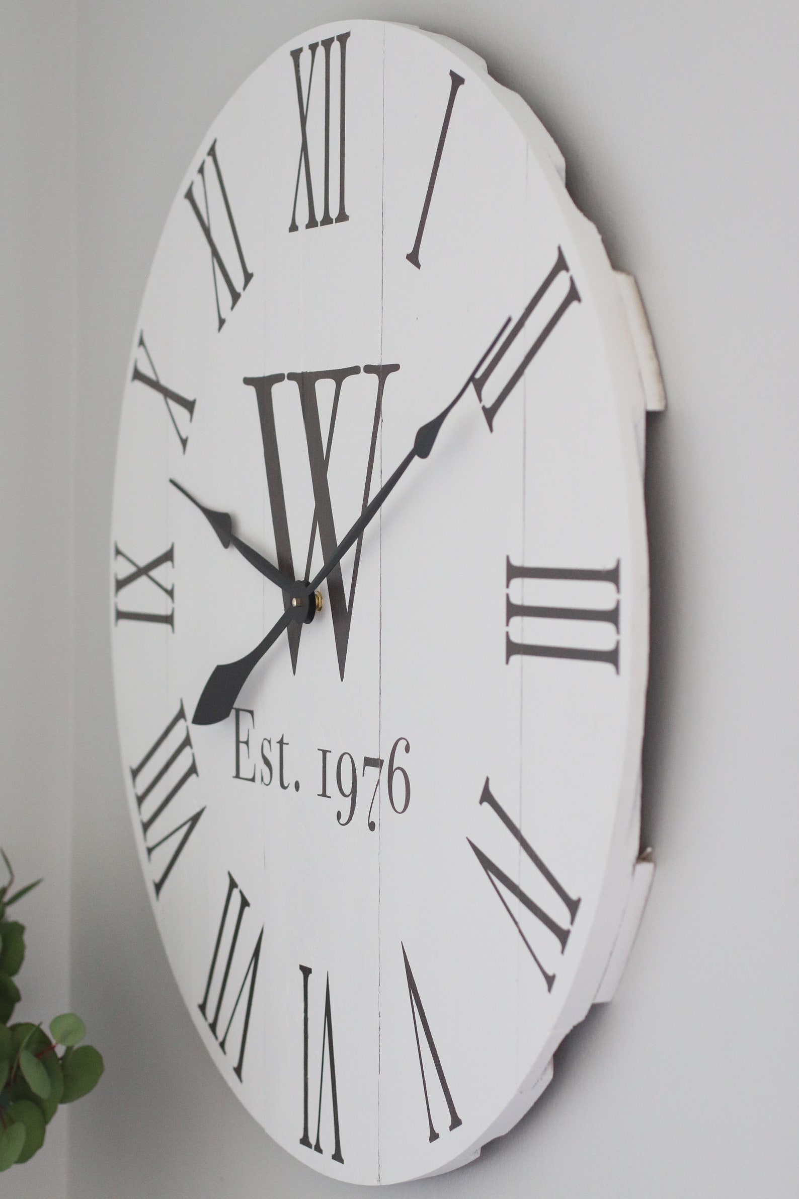 Large Wall Clock - Farmhouse Wall Decor - Oversized Clock - Living Room ...