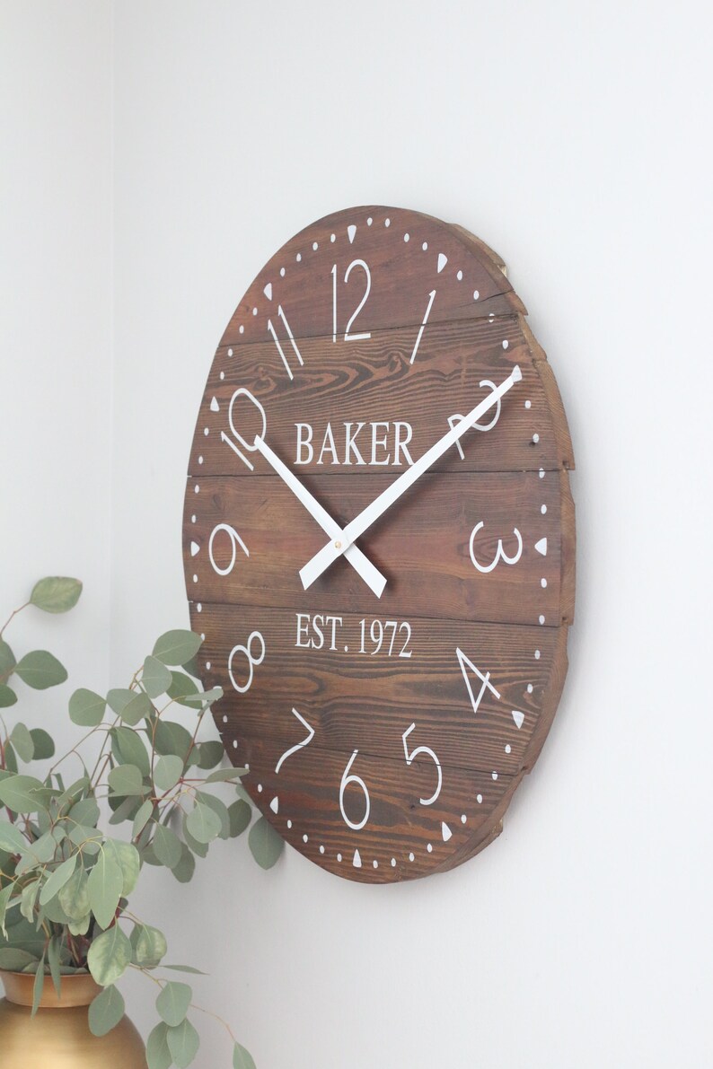 Large Wall Clock Gift for Family Personalized Gift Etsy