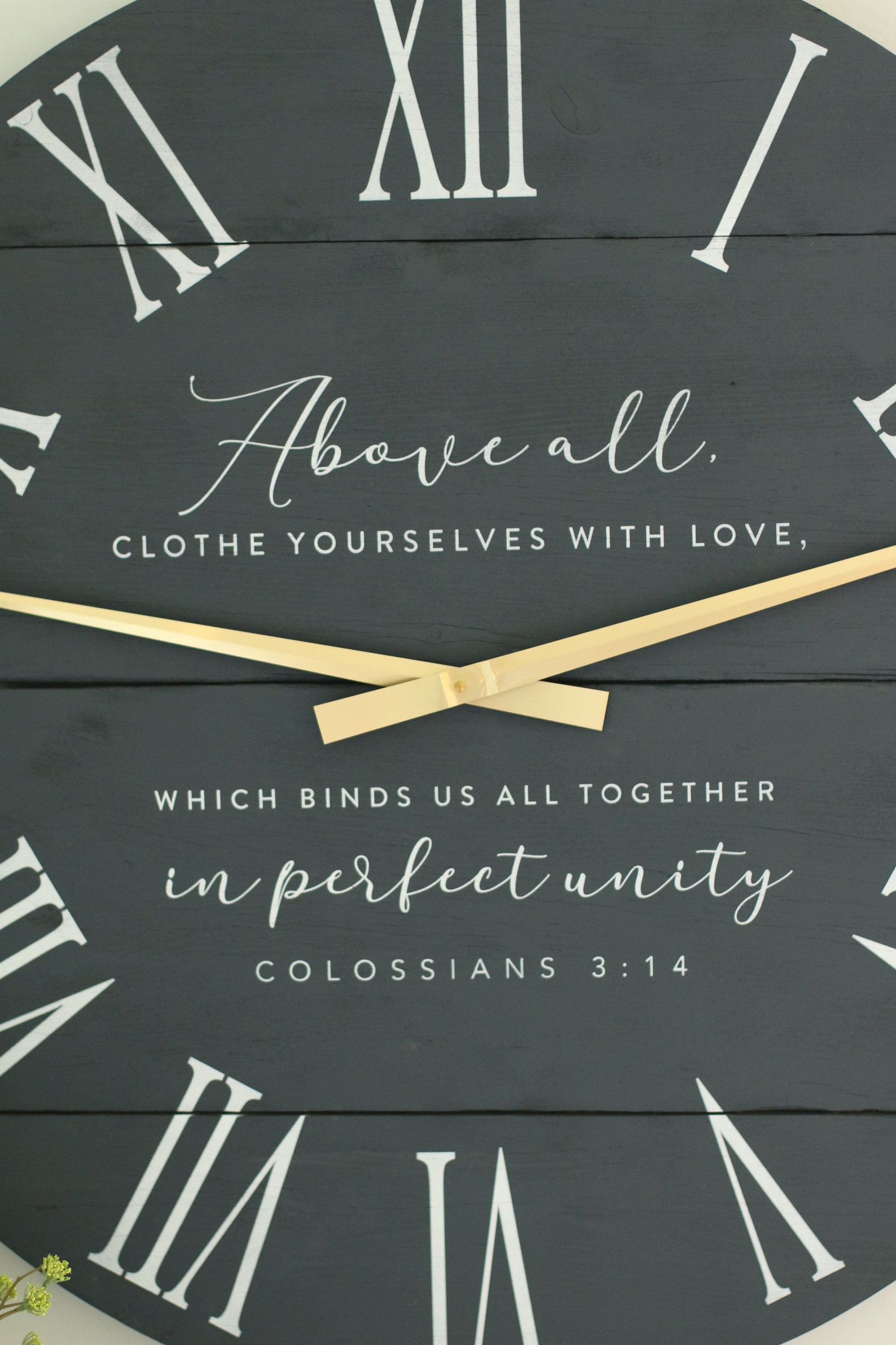 Large wall clock Bible verse decor Scripture wall art Etsy