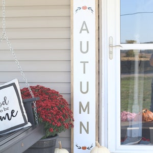Tall porch sign - AUTUMN - Farmhouse porch sign -