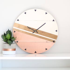 15&quot; Paisley in copper - wall clock - Copper decor - Wall clock - Bohemian decor - Bohemian wall decor - Boho decor - Geometric wall art -