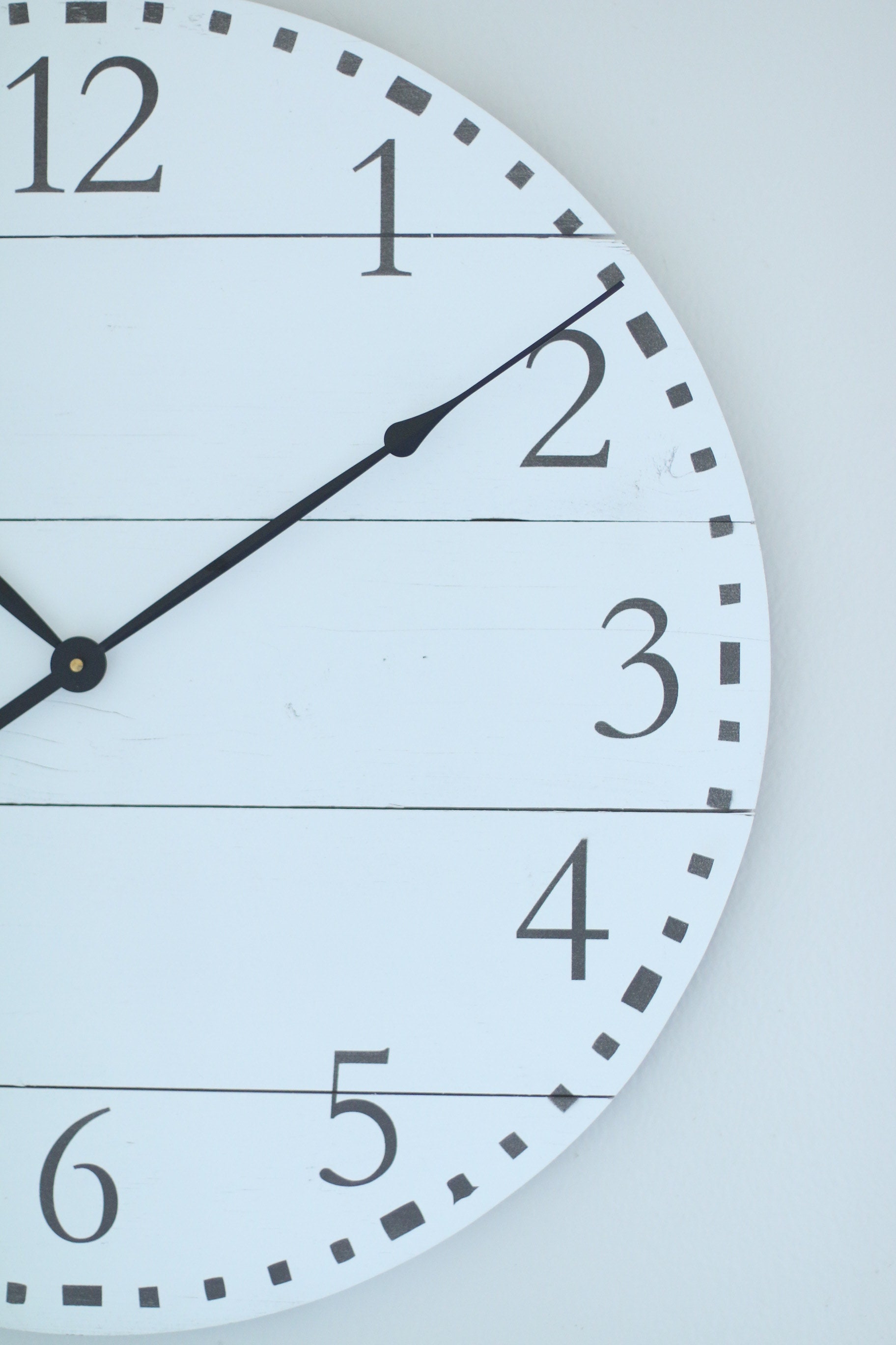 25/30 Emma W/ Numbers Large Wall Clock White Etsy