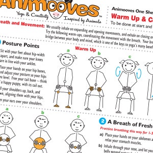 WARM UP/ Cool Down /relaxation One Sheet Yoga Focus, ANIMOOVES, Stress ...