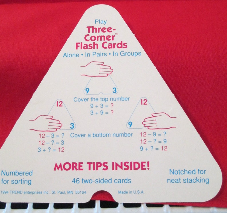 Vintage 46 Three Corner Flash Cards By Trend Image 3