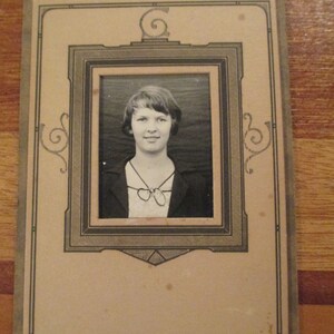 Vintage Photograph of  A Young School Girl. Vintage Photos. Cottage Chic Decor. Chippy Farm Decor. Retro Photos. Photo Studio Props.