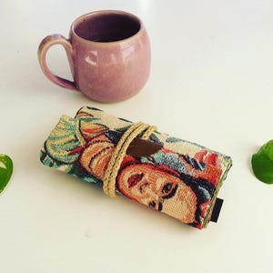 Frida Kahlo/ Handarbeit/ Tabaktasche