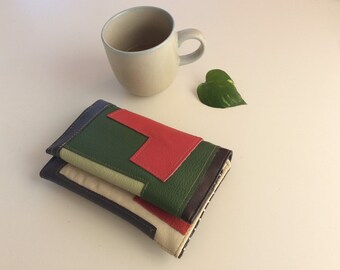 Leatherette tobacco pouch/ patchwork/ made only once