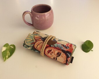 Frida Kahlo/ handmade/ tobacco case