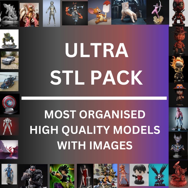Stl pack, 3d models pack, Mega STL Archive, Ultimate Stl pack, 3d figure pack, Ultra Stl pack