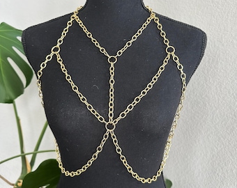 Simple Thick Body Chain 18k Gold Plated Brass