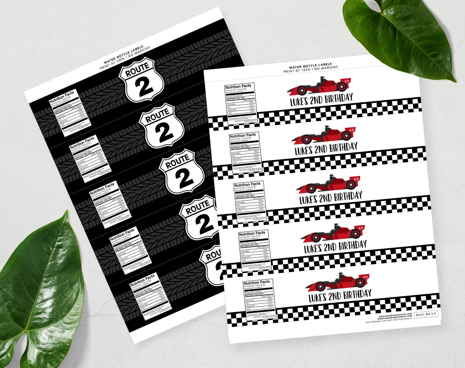 Race Car Water Bottle Labels Racing Labels Racing Decor - Etsy
