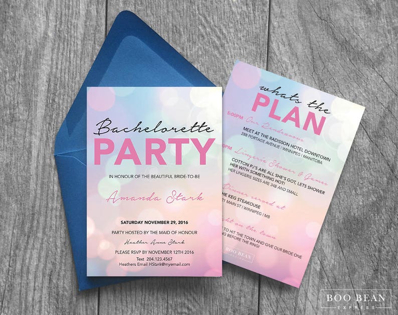 Pink Bachelorette Invitation, Printable Invitation, Bachelorette Invitation Bachelorette Party Digital Invitation image 2