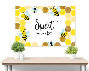 Sweet as can Bee backdrop Design, Bee Baby Shower, Bee backdrop,Bee Poster, Bee background, Baby Shower,Bee, Honey Bee, Honey Comb