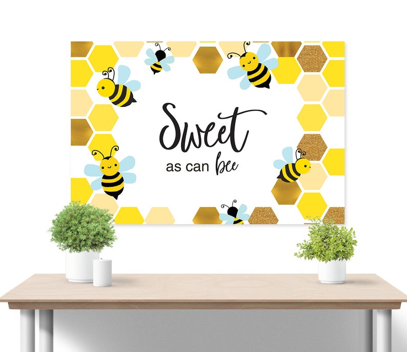 Sweet as Can Bee Backdrop Design Bee Baby Shower Bee Etsy UK