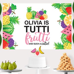 Tutti Frutti Backdrop Design, Tutti Frutti Party, Tutti Frutti Birthday, Twotti Frutti, Twotti Frutti, Fruit Party, Sweets Party,Fruit